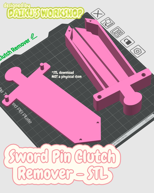 Sword Pin Back Remover STL Download