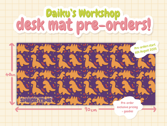 [PREORDER] Dino Nugget "Snack Time" Desk Mat