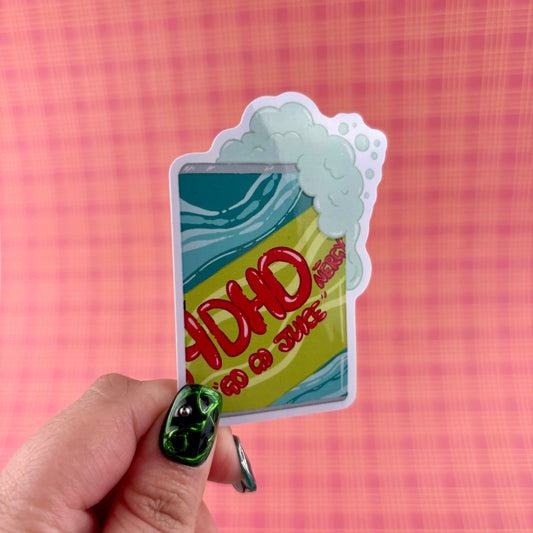 ADHD Drink "Go Go Juice" Glossy Vinyl Sticker