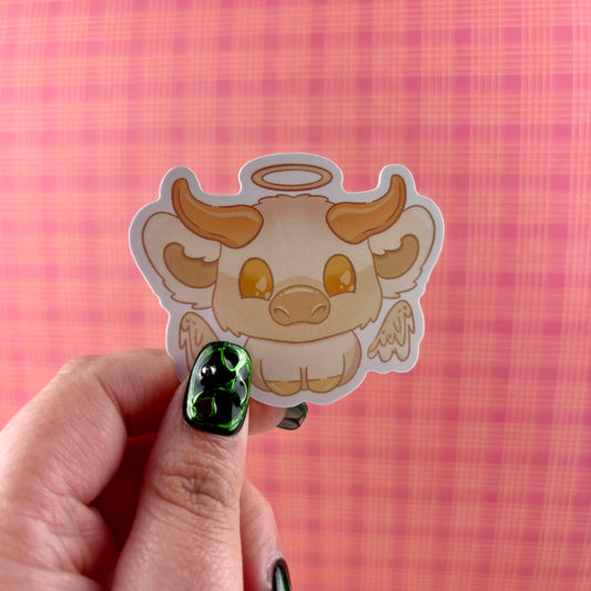 Angel Cow Sticker