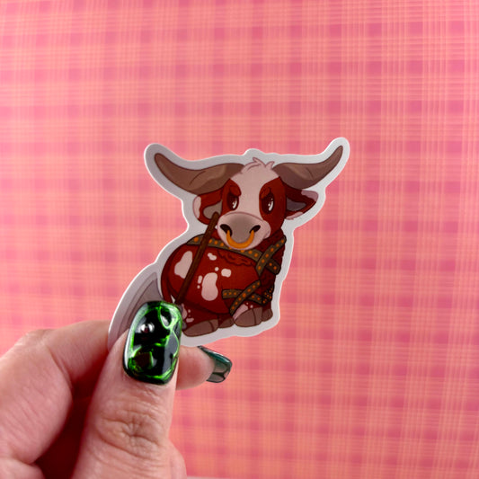 Barbarian DnD Cow Sticker