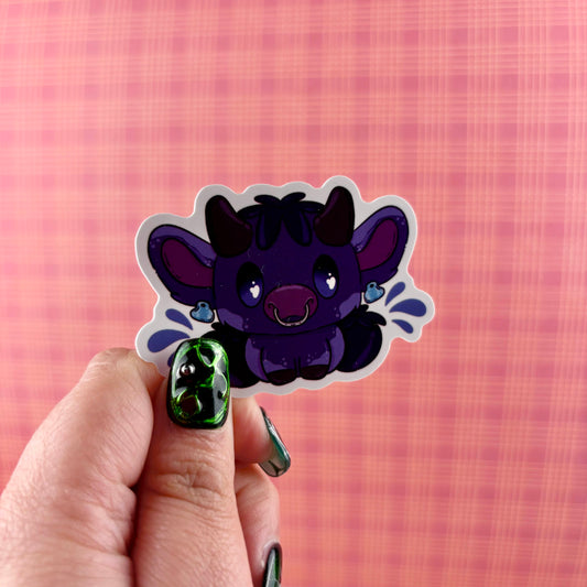 Blueberry Cow Sticker