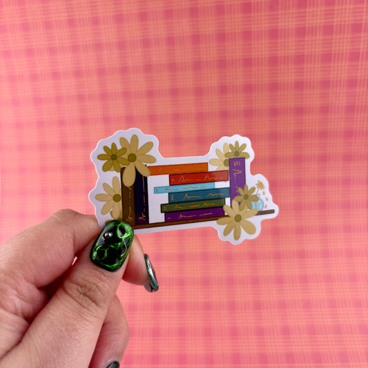 Bookshelf Glossy Vinyl Sticker