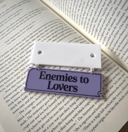 "Enemies to Lovers" Hanging Acrylic Sign