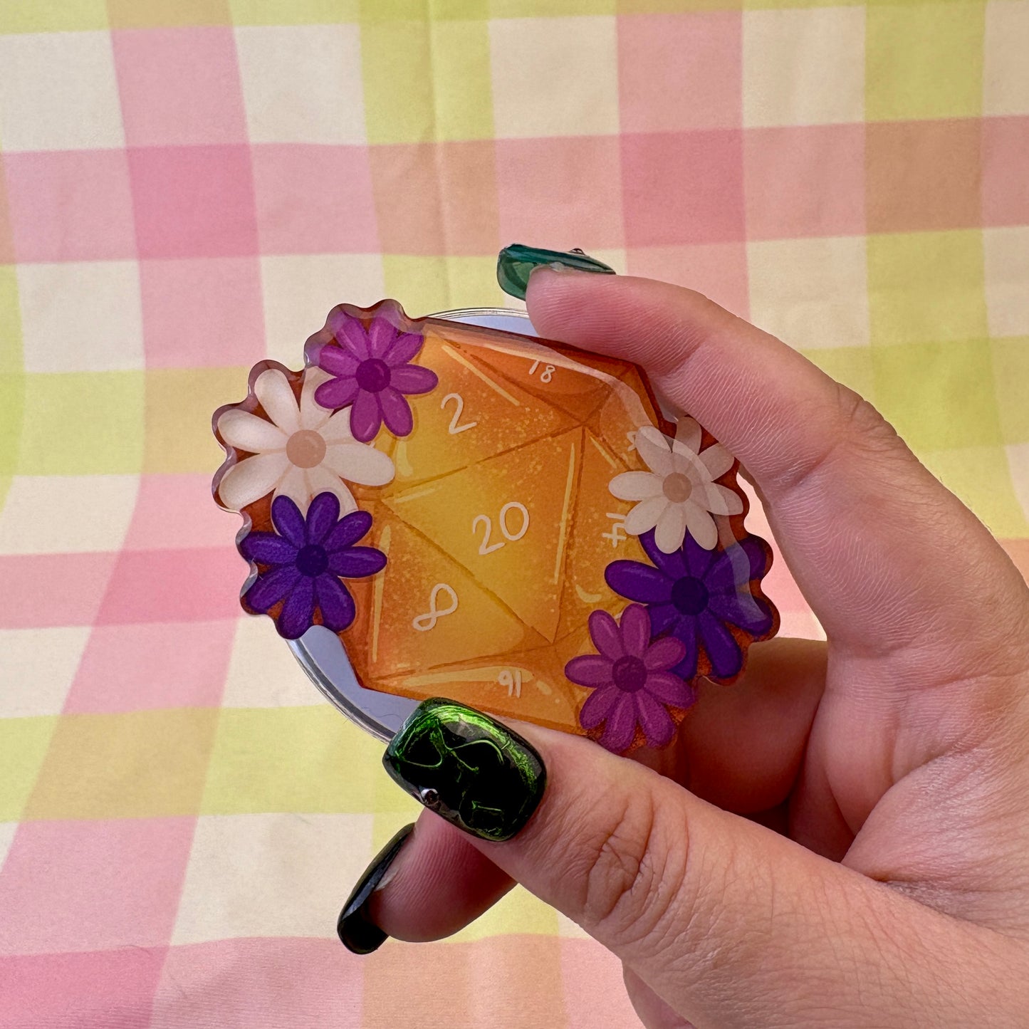 Flower d20 Magnetic Phone Grip