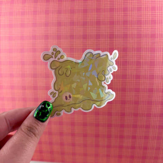 Gelatinous Cube Holographic Sticker