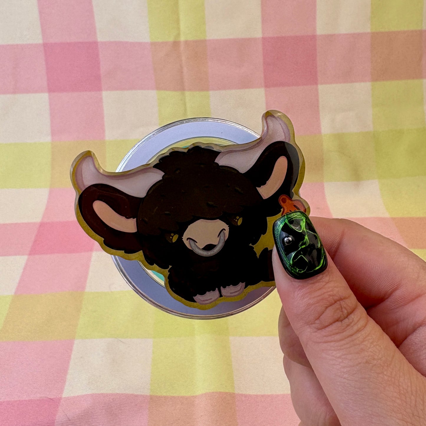 Highland Cow Magnetic Phone Grip