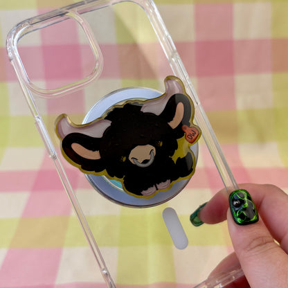 Highland Cow Magnetic Phone Grip