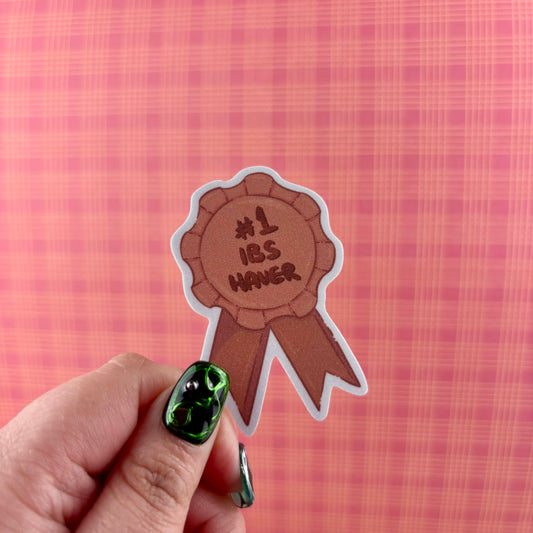 #1 IBS Haver Matte Glitter Vinyl Sticker