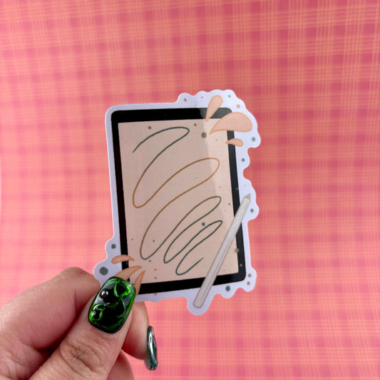 Digital Art Tablet Glossy Vinyl Sticker