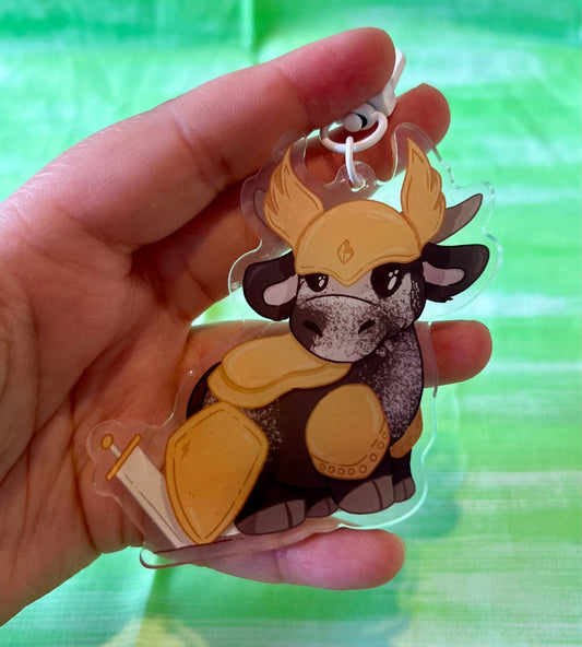 Paladin DnD Cow Keychain