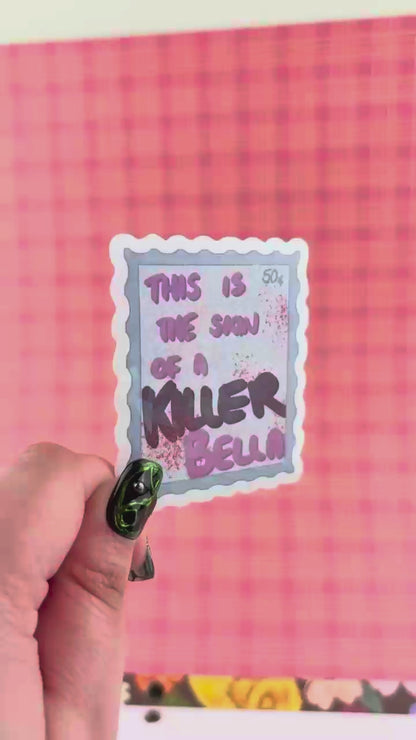 Skin of a Killer Bella Holographic Stamp Sticker