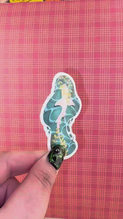 Tranquil Shark Holographic Sticker
