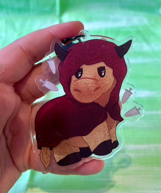 Rogue DnD Cow Keychain