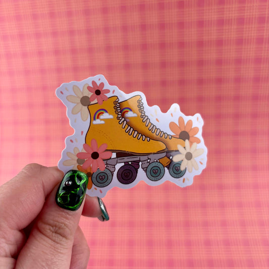 Roller Skates Glossy Vinyl Sticker