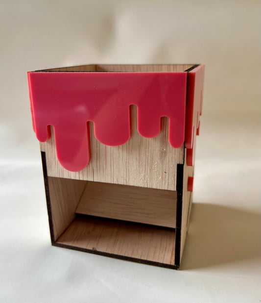 Pink Slime Wooden Dice Tower