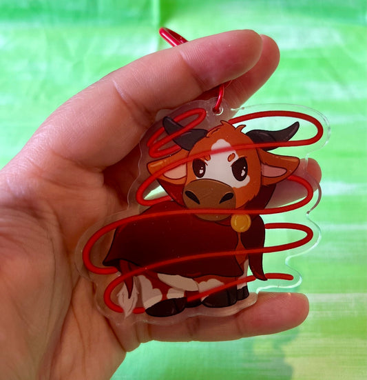 Sorcerer DnD Cow Keychain