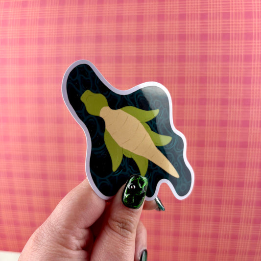 Swimming Dino Glossy Vinyl Sticker