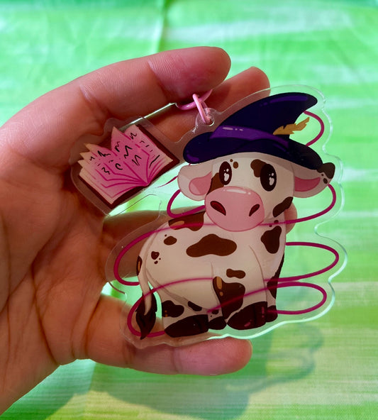 Wizard DnD Cow Keychain