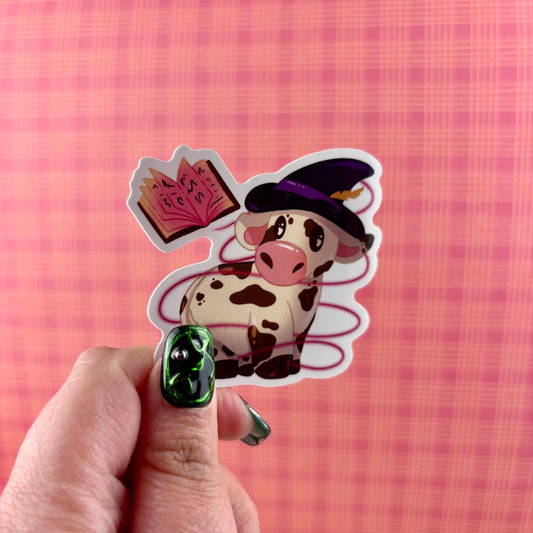 Wizard DnD Cow Sticker