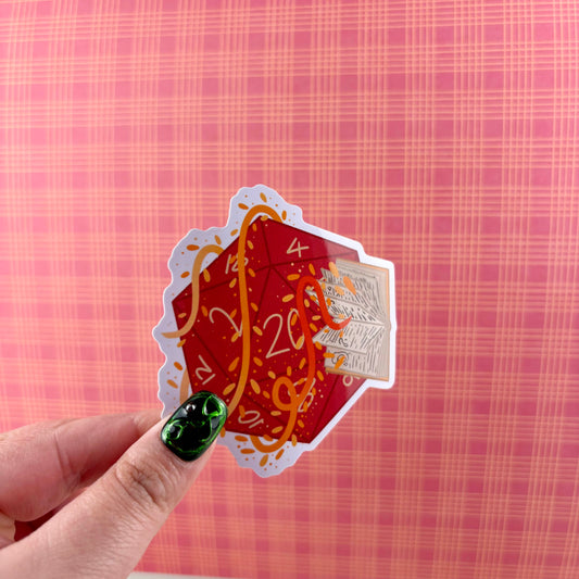 Wizard d20 Glossy Vinyl Sticker